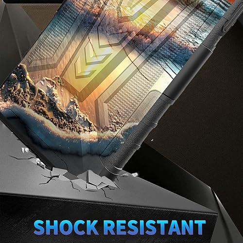 Miniatura 158 de AT&T Calypso 2 (U319AA) Funda con protector de pantalla de vidrio templado resistente con función atril integrado para debut de críquet, ciervo