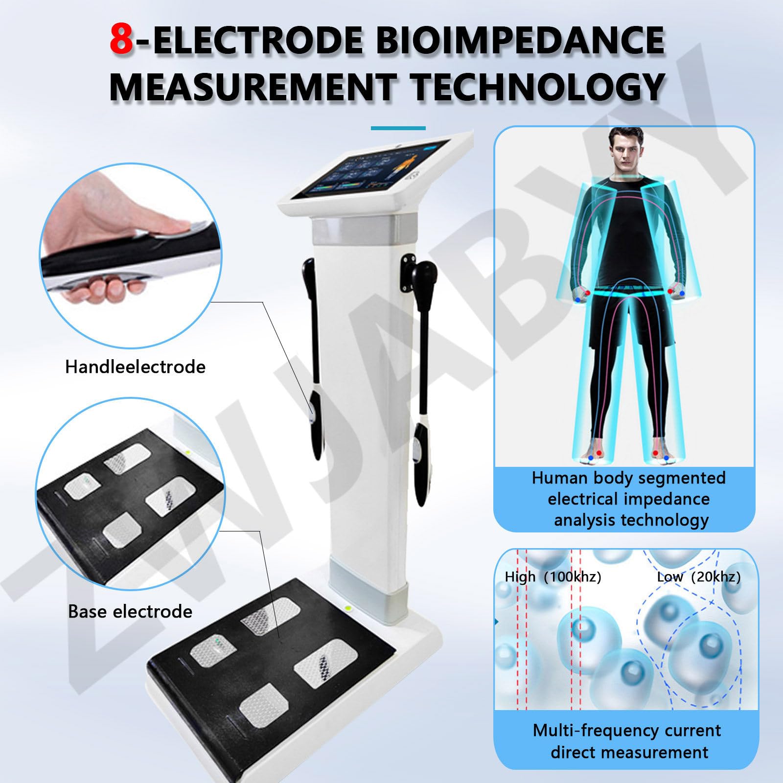 Körperfett-Analysegerät, Körperfett-Scanner-Analysegerät, professionelles Körperzusammensetzungs-Analysegerät für Fitnessstudios, Fettmessgerät zur Gesundheitsüberwachung