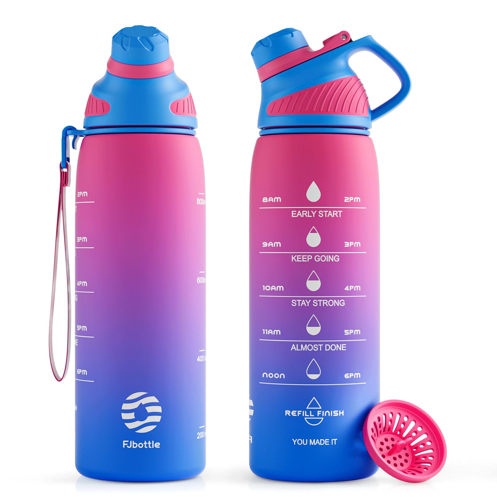 Bouteille d'eau de sport sans BPA Fjbottle anti-fuite pour éliminer les toxines au quotidien