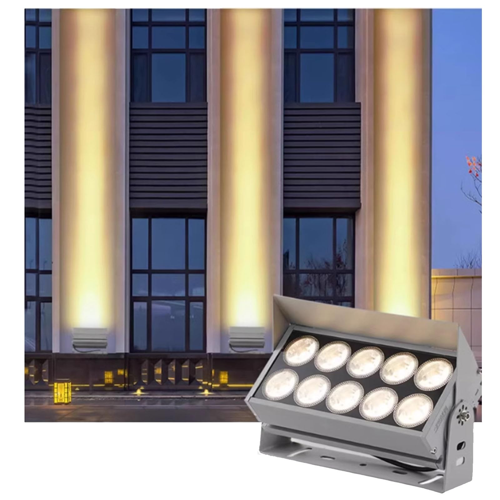 Luz Led Suelo Exterio - Focos LED De Largo Alcance, Foco De Luz LED, Foco De Haz Estrecho De CA 220V, Foco De Largo Alcance Impermeable Para Exteriores, Luz De Haz LED, Luz De Proyección(White,B-15W)