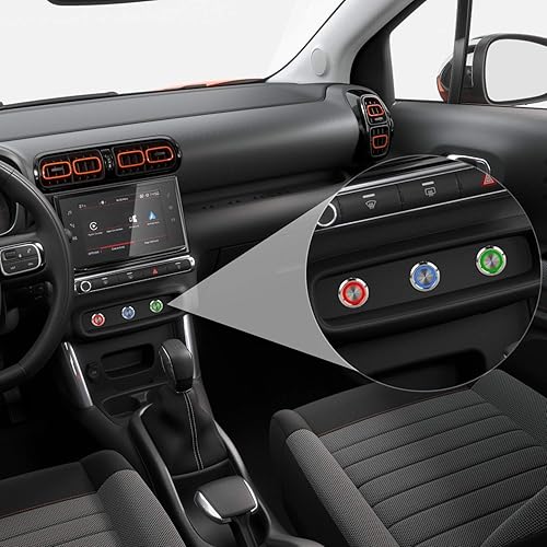 Miniatura 20 de APIELE Interruptor de botón de cierre de 0.63 pulgadas, 12 V CC de encendido y apagado, carcasa negra con cabezal LED de ojo de ángel para orificio