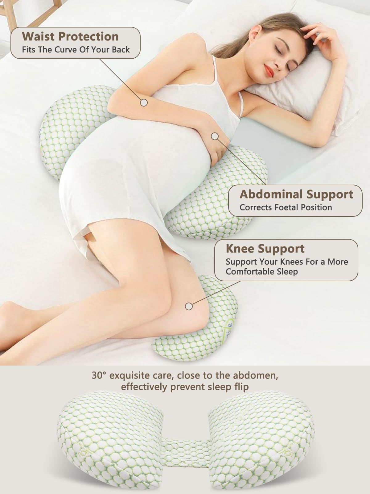 Neuf Coussin De Grossesse Pour Dormir, Coussin D'allaitement, Coton Oreiller De Grossesse De