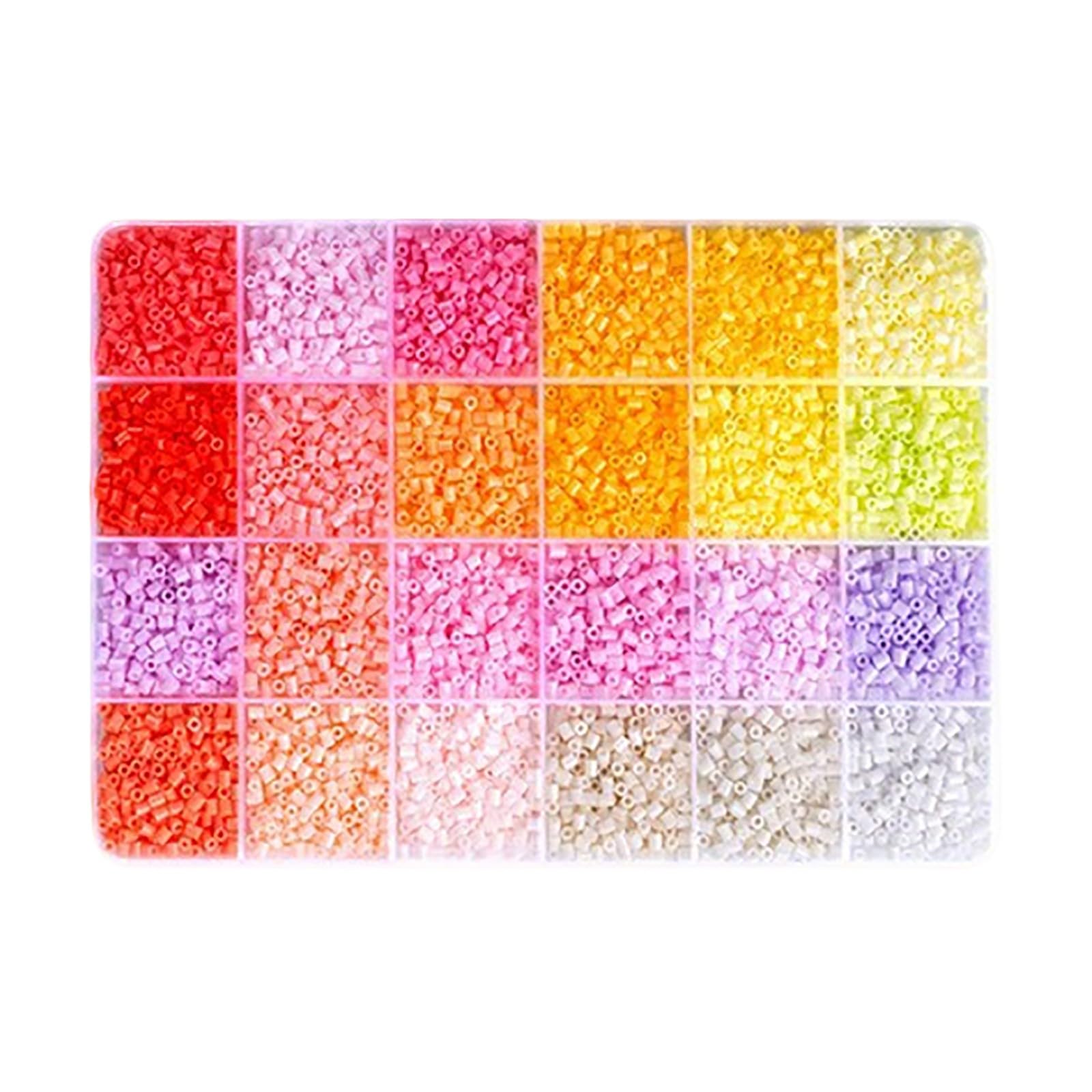 12000 Fuse Beads 2.6mm 24 Multicolour Iron Pixel Art Beads Craft Kit Kids DIY Activity Birthday Christmas Gift Set (BI, 19 * 13 * 2)
