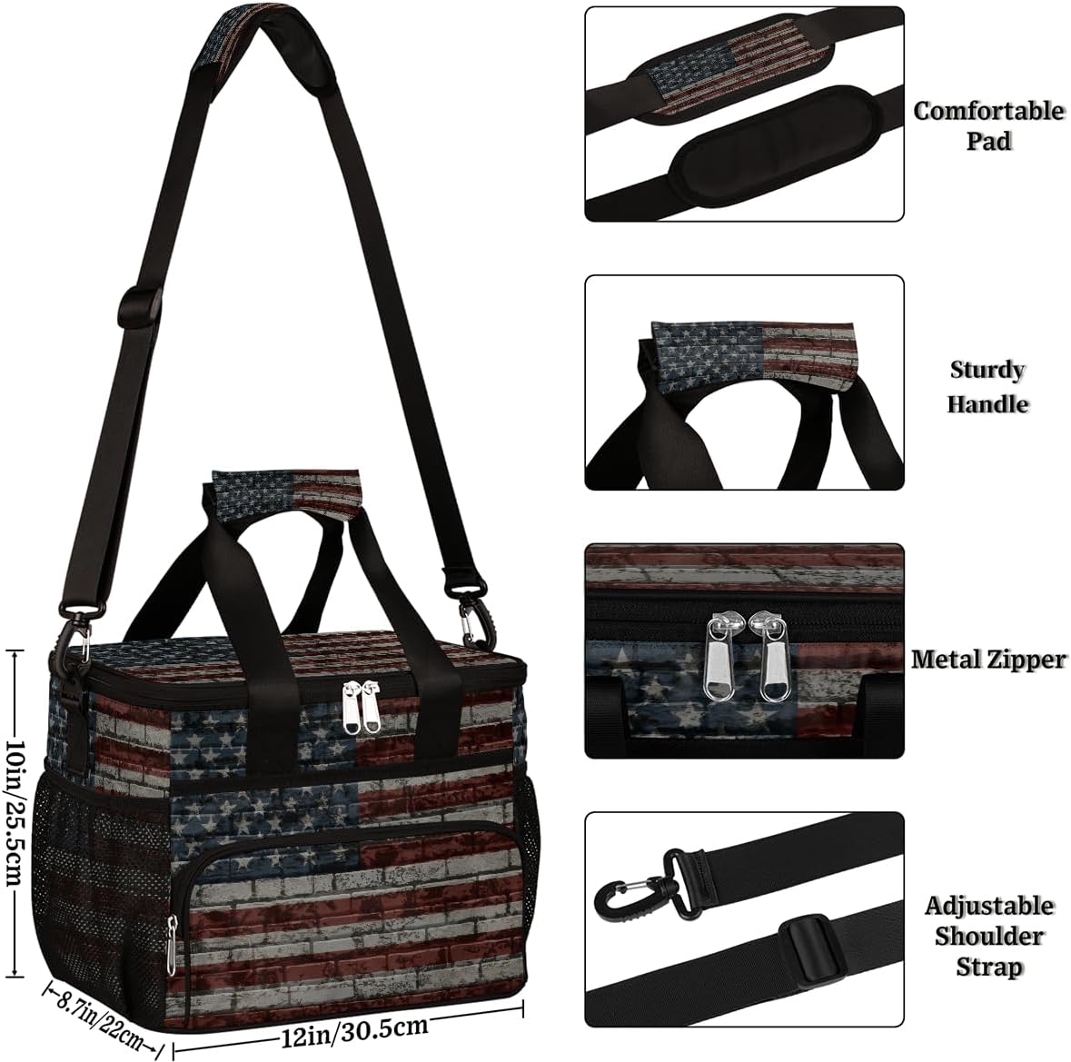 AUUXVA OMBRA Cooler Bag Large Camping Cooler Tote Leakproof Lunch Cooler Bag Insulated Waterproof Lunch Box…