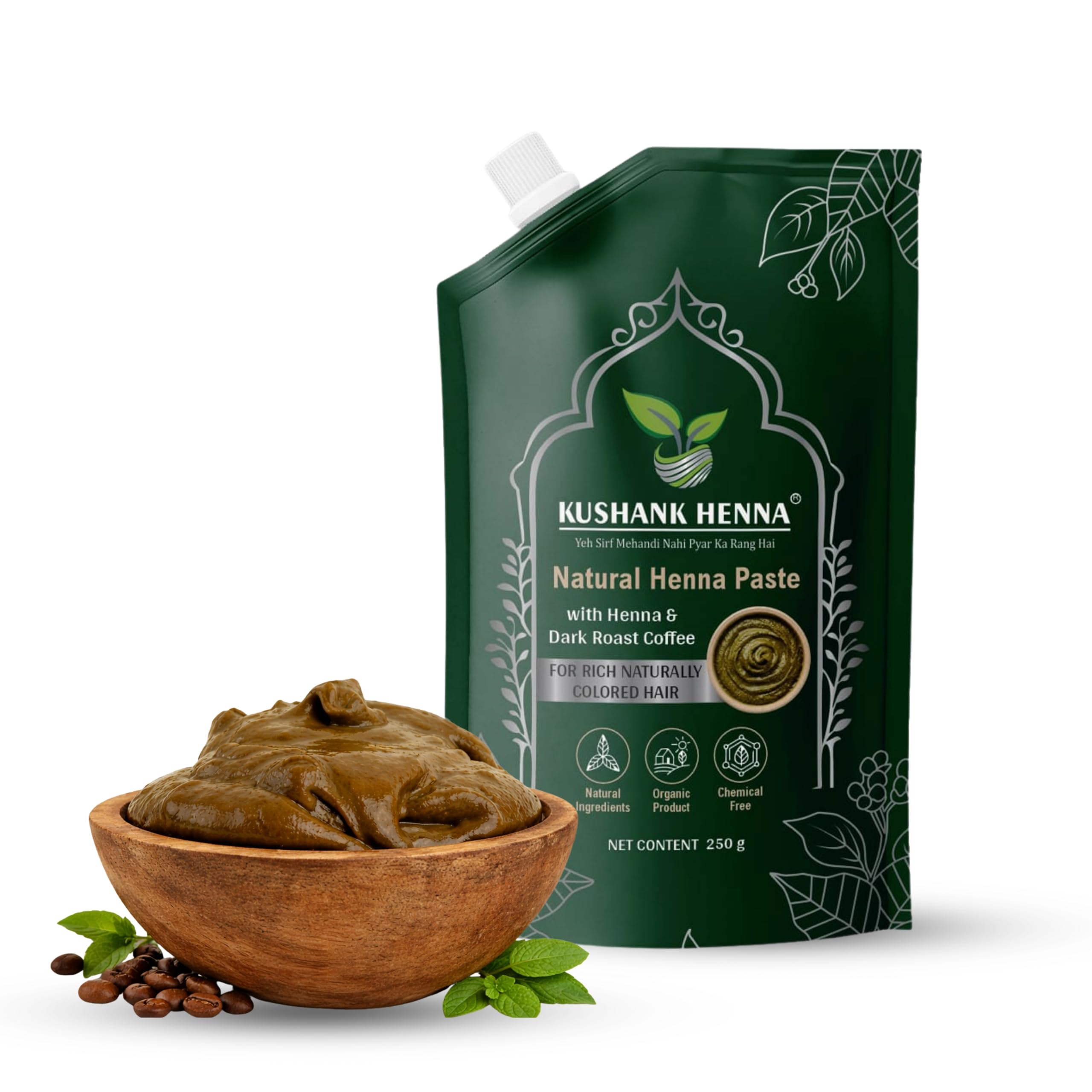 Kushank Henna Fresh Ready to Apply Henna Paste - Pre-Soaked in Black Tea & Herbs - 100% Natural Rajasthani Mehendi for Hair - Imparts Rich Brown Shade - No Chemicals & No PPD - 200g-picture-13