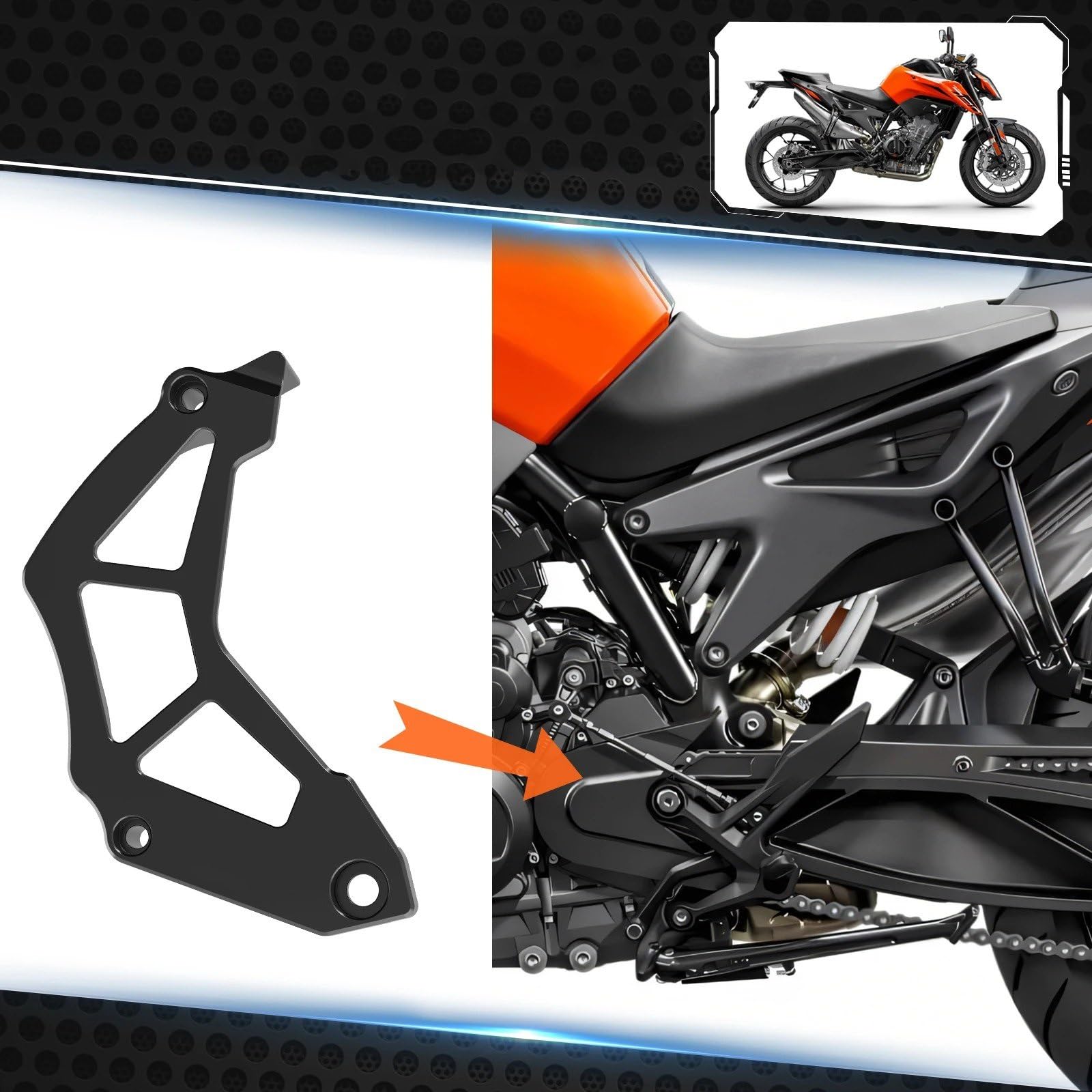 Compatible Con 790 Para Adventure 2019-2023 Para 890 2021-2023 Reemplazo Cubierta Sensor Protector Piñón Guía Cadena Motocicleta