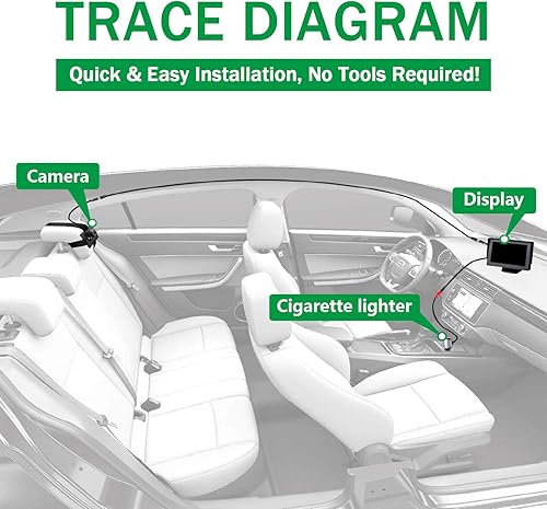 Miniatura 9 de Espejo de coche para bebé, cámara y monitor con visión nocturna por infrarrojos, mejor monitor de bebé para asiento de coche