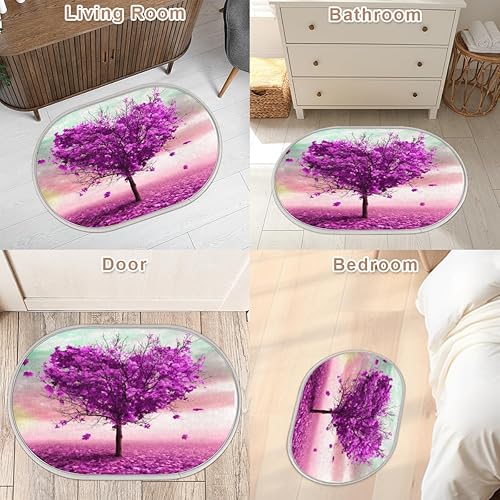 Miniatura 9 de Purple Maple Tree Bathroom Rugs Bath Mat 15.7x23.6 in Extra Soft Shaggy Memory Foam Shower Rug Non Slip Absorbent Throw Rugs Machine Washable Plush