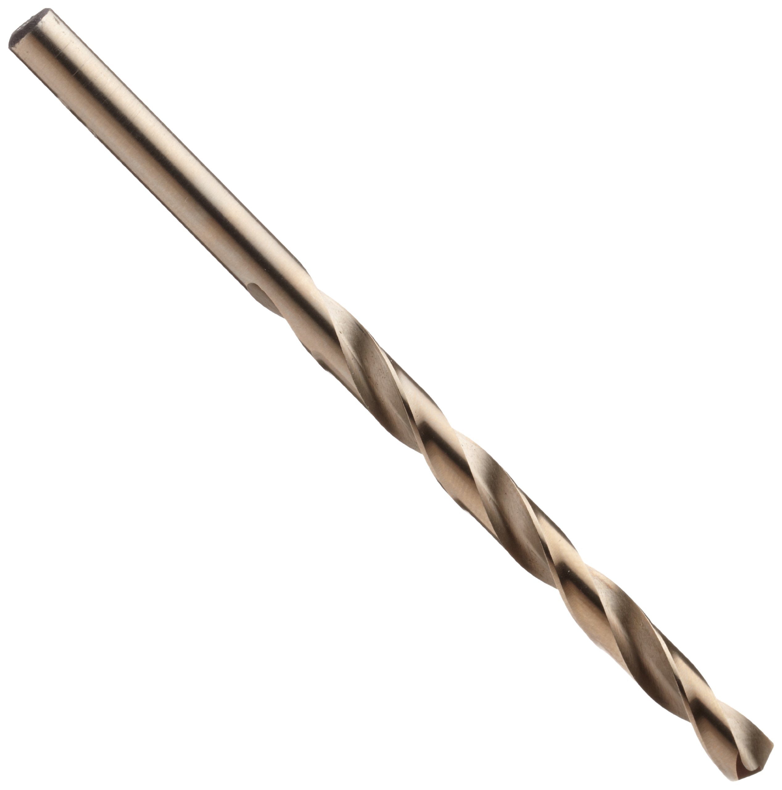 Chicago Latrobe 550ASP Cobalt Steel Jobber Length Drill Bit, Gold Oxide Coated, Round Shank, 135 Degree Split Point, Wire Size #7 (Pack of 12)