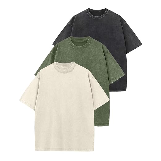 Arssm Men Oversized T Shirts Vintage Tee Loose Fit Short Sleeve Casual Streetwear Baggy Washed Unisex Tops
