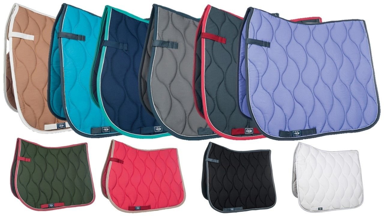 HKM -Siena-9593 4057052177293 - Sottosella per Dressage, Colore: Grigio/Grigio Scuro