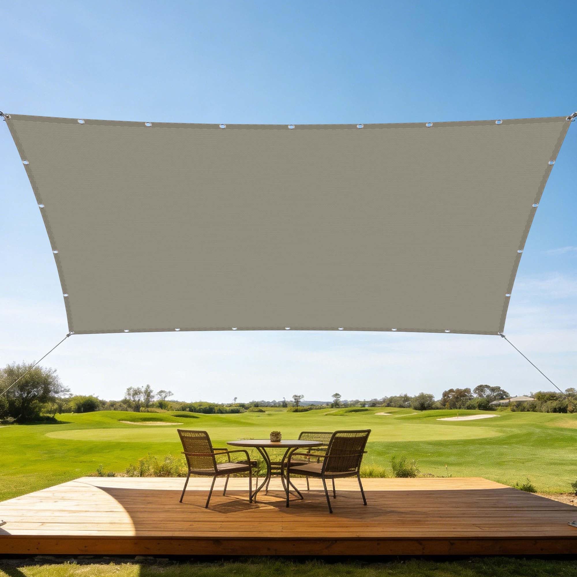 Toile solaire respirante de 180x550 cm pour ombrager une piscine ou un patio