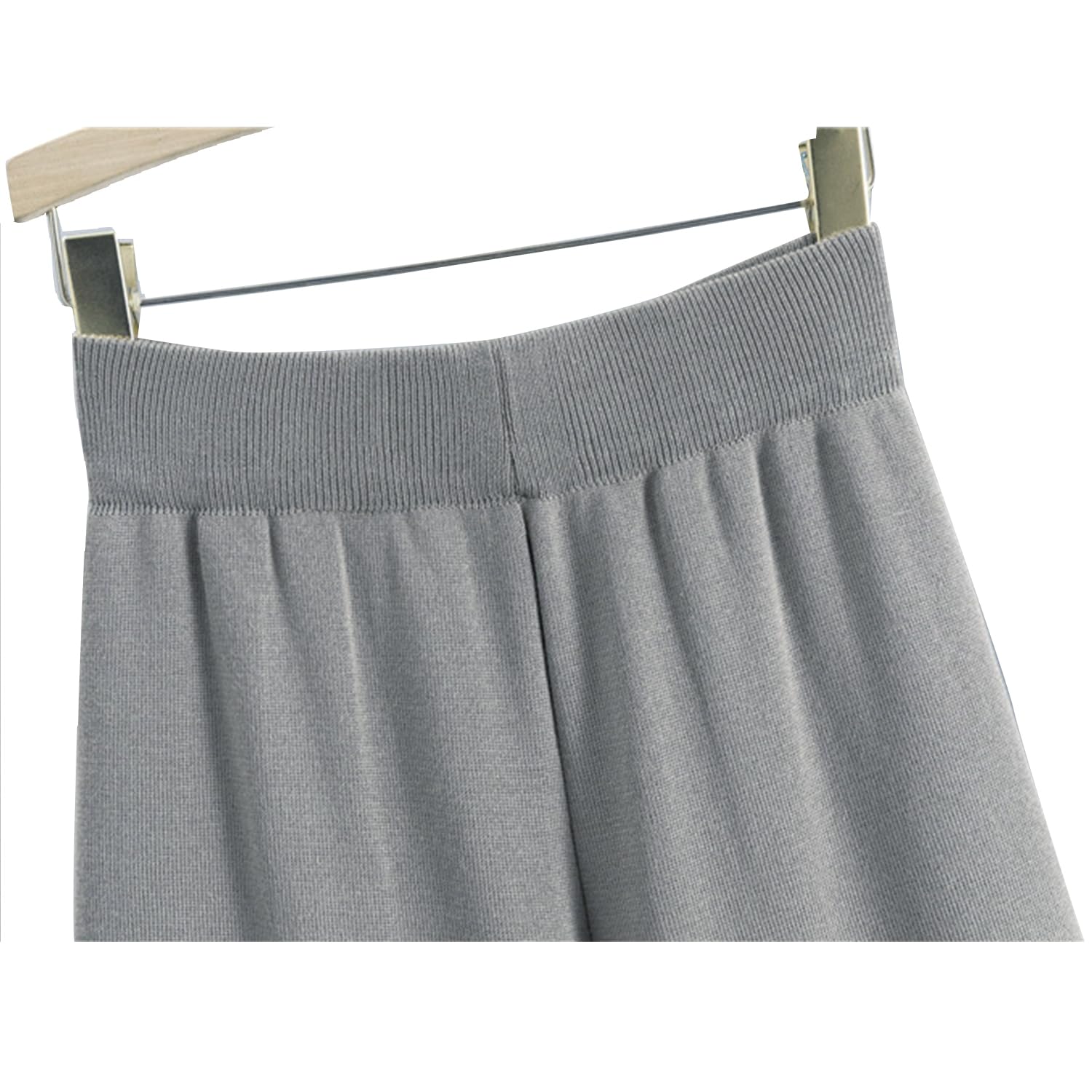 Dyalsa Set da 3 pezzi da donna in maglia, cardigan a maniche lunghe senza maniche, canotta a collo alto e pantaloni a gamba larga