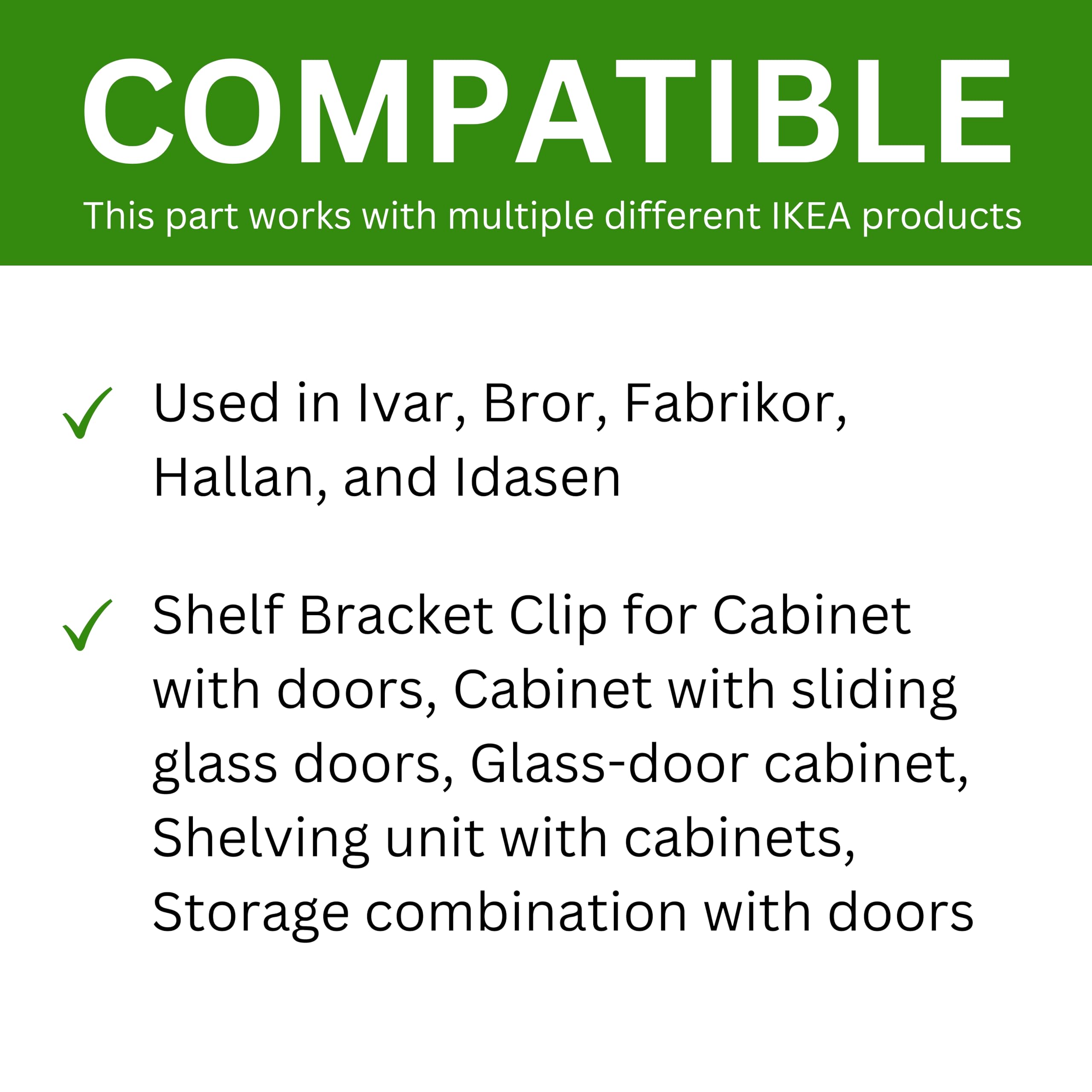 Spare Hardware Parts Shelf Bracket Clip | Replacement for IKEA