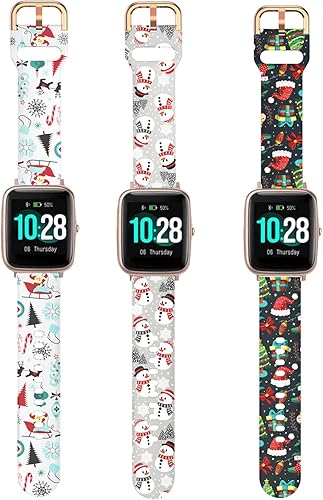 Bandas compatibles con ID205L Smart Watch, 0.79 pulgadas de liberación rápida de silicona suave sin decoloración, patrón impreso floral, banda de