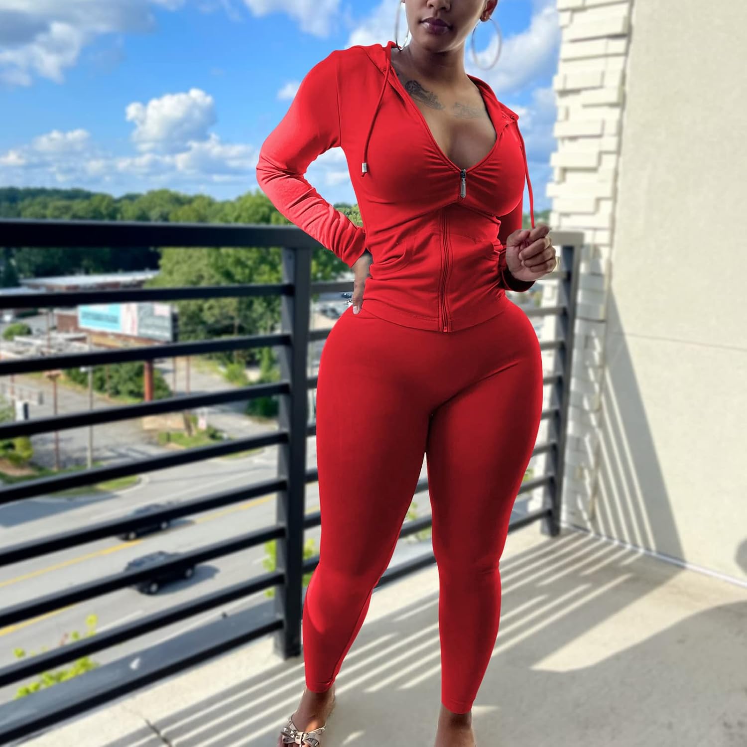 Mrskoala Two Piece Outfits for Women Jogger Sets Workout Sweat Suits Tracksuit Pants Set - Image 4