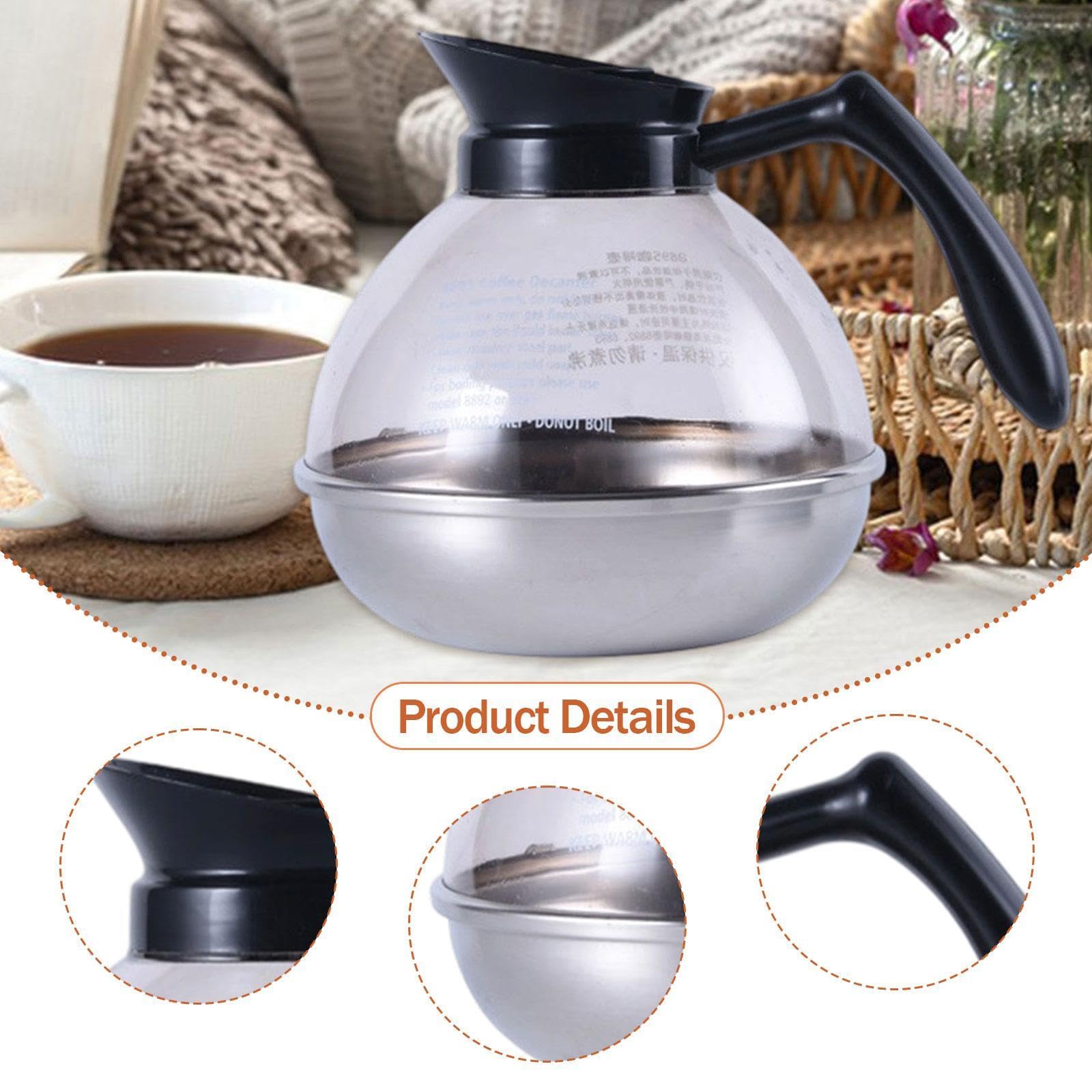 Sharplace Kaffeekanne, Karaffe, Wasserkocher, Kaffeezubehör, Teil, Wiederverwendbare Teekanne, 1,8 l, Karaffe für Küche, Büro, Camping, Café, Kaffee, Brüher