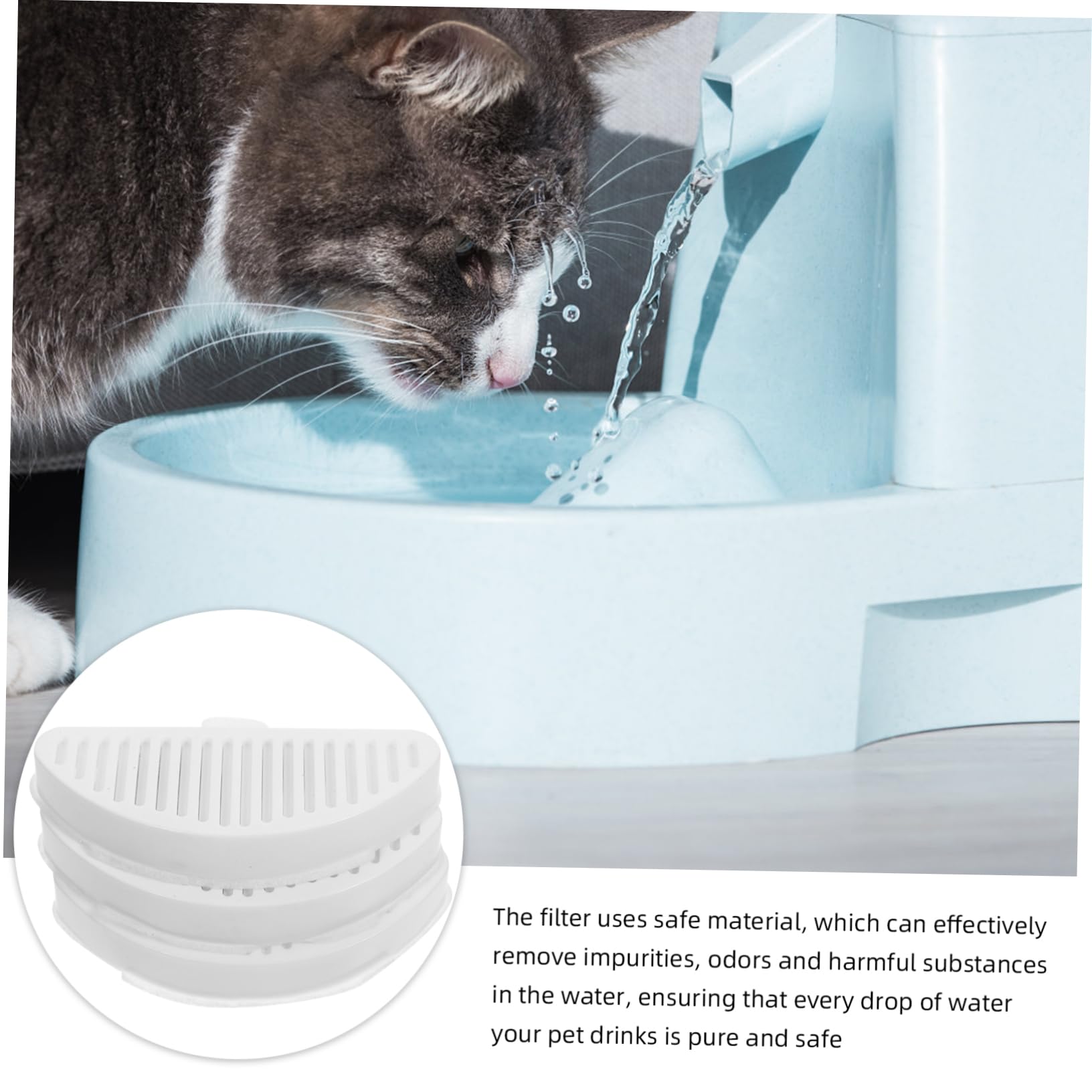 Yardwe 4sätze Katzenbrunnen Filter Ersatzfilter Für Trinkbrunnen Aktivkohle Und Schwammfilter Installieren Fördert Die Wasseraufnahme Bei Katzen Und Hunden Kompatibel