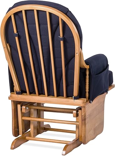 Miniatura 7 de Foundations Lullaby - Silla mecedora planeadora naturalazul adulto
