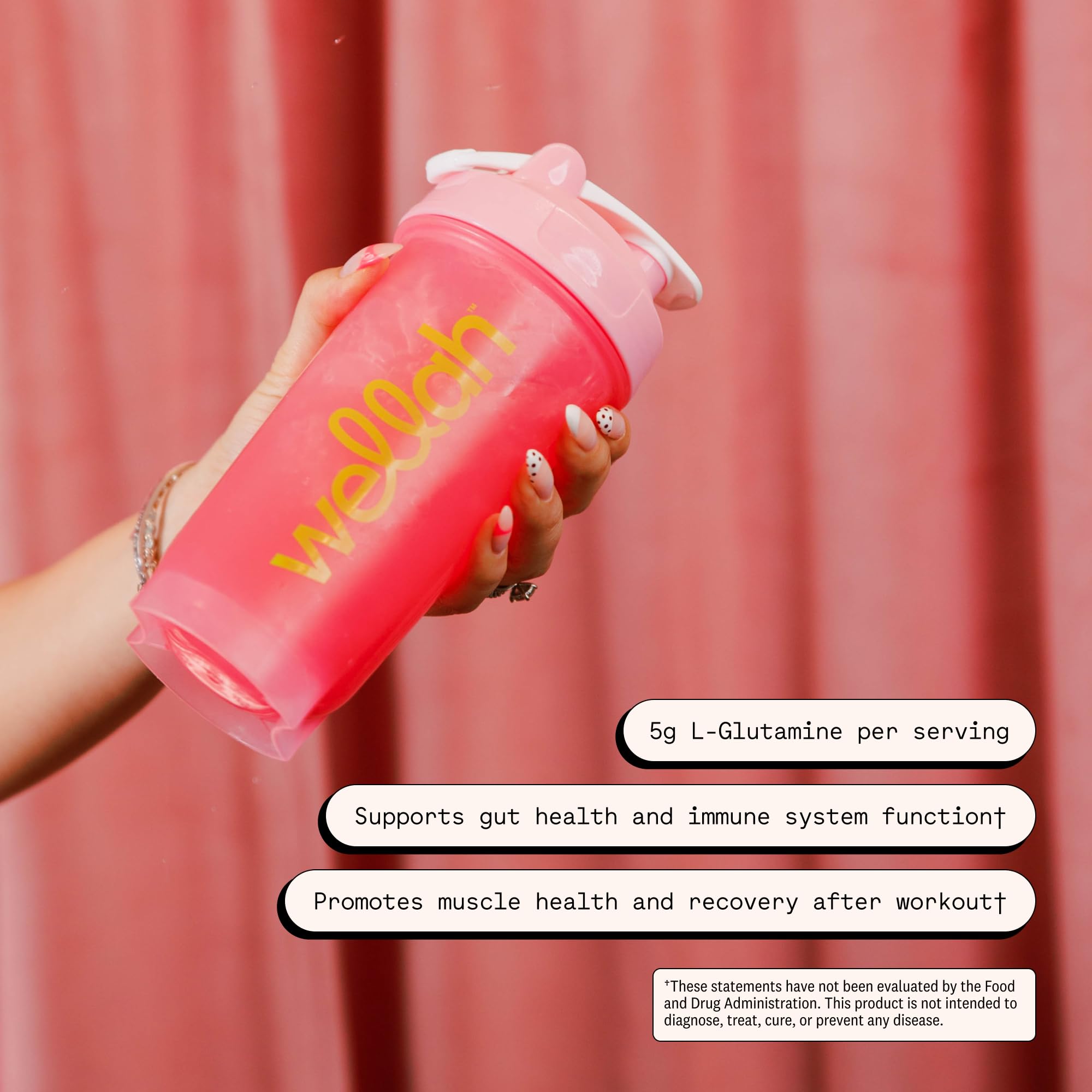 Wellah L-Glutamine Powder (Strawberry Lemonade) 50 Servings — Amazon image 5