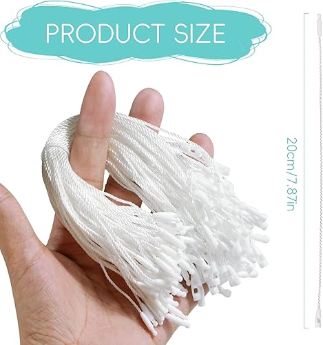 Miniatura 5 de 1000 cuerdas de nailon de 7.5 pulgadas, fácil y rápido de colocar, cierre de nailon a presión, lazos de gancho para etiquetas de ropa, etiquetas de