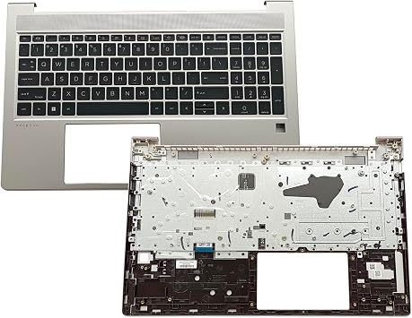 Replacement for HP ProBook 450 G8 455 G8 Laptop Upper Top Cover Case Palmrest Backlit Keyboard Assembly Part M21742-001 Silver