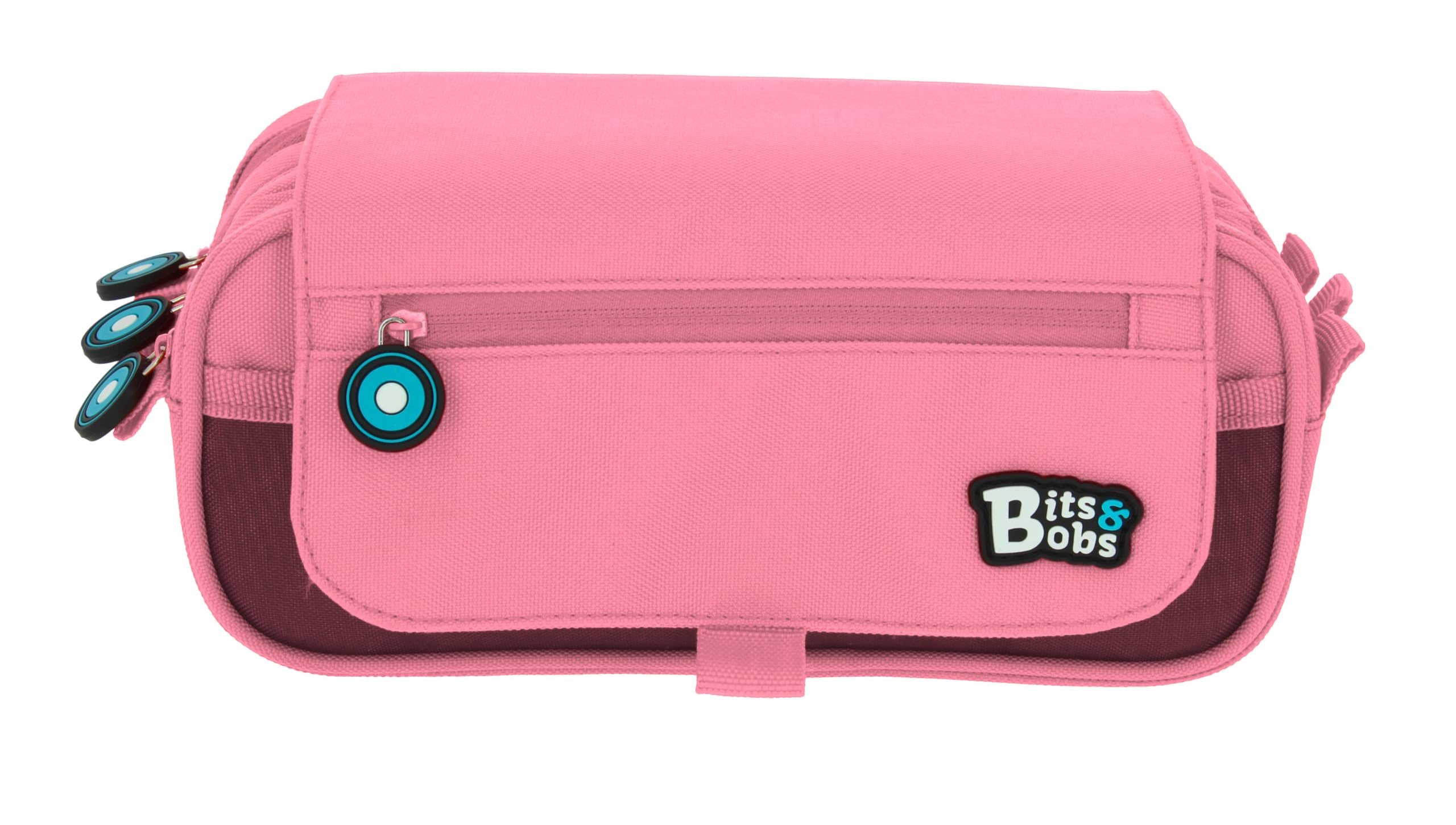 Grafoplás Escolar Triple, Estuches 3 Compartimentos Con Solapa Niños Unisex, Rosa (Pink), 23 X 10 X Cm