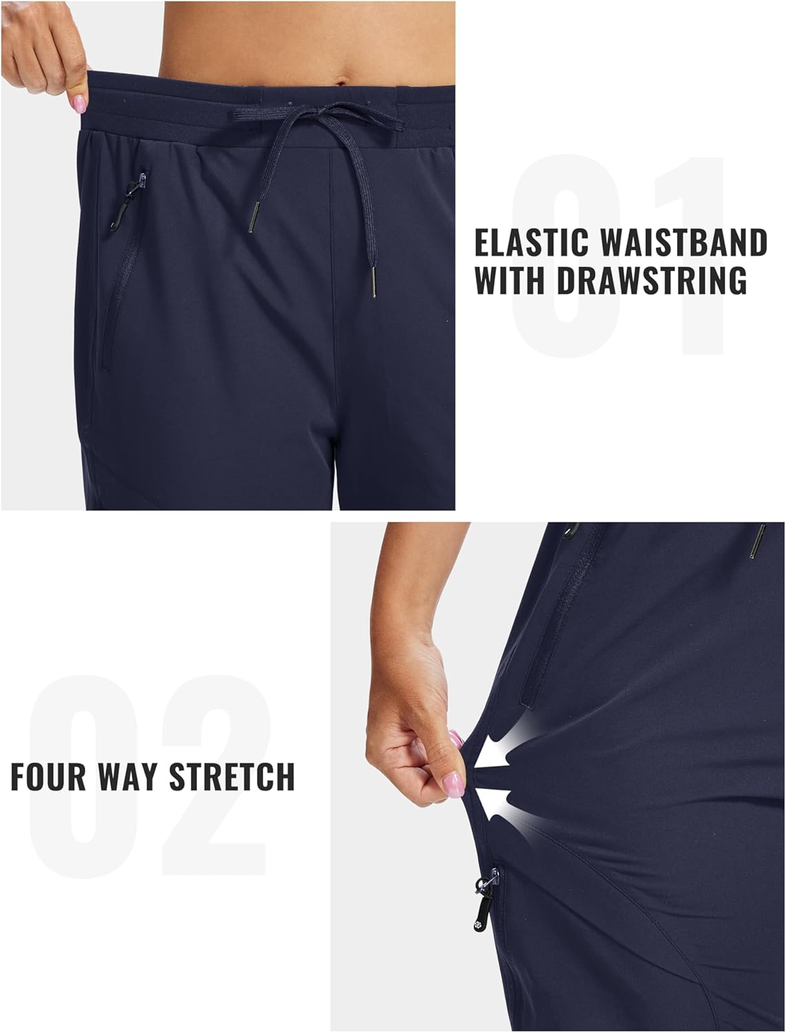 AIRIKE Women's Hiking Cargo Pants Lightweight Quick Dry Joggers Sweatpants Casual Work Travel Outdoor Pant with Pockets