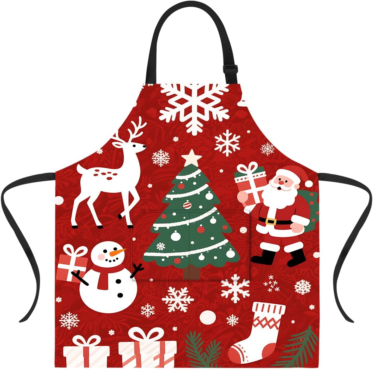 ANNA QUEEN Funny Cat Apron for Women Men with Pockets Spring Sunflower Apron Adjustable Kitchen Chef Cooking Apron
