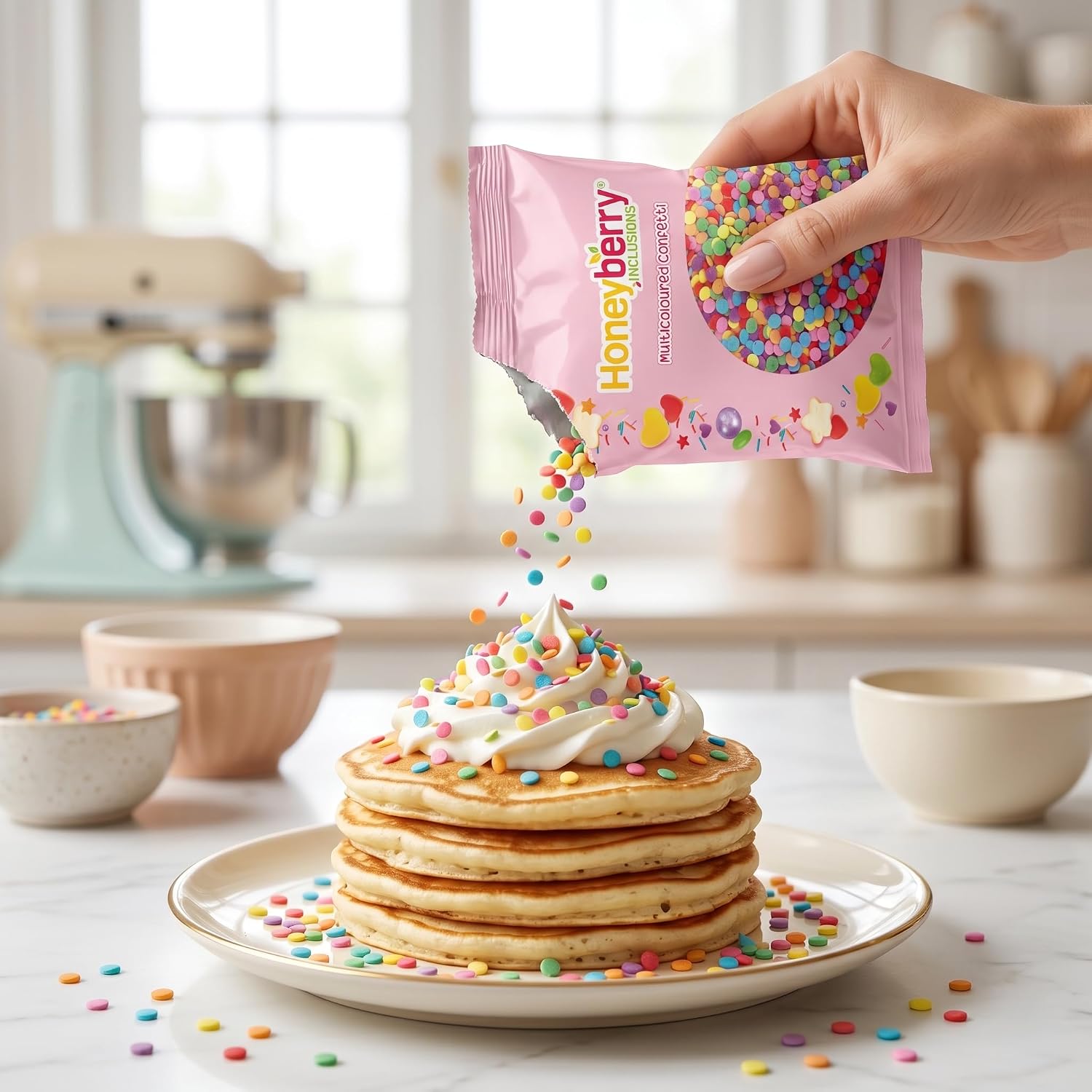 Vermicelles Pâtisserie Naturels et Comestibles 55g – Décorations Colorées pour Gâteaux, Cu - Mise en situation et utilisation