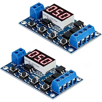 RUNCCI-YUN 2 pieces DC 5 V 12 V 24 V 36 V timer relay module, trigger cycle delay timer switch on/off the relay module with L