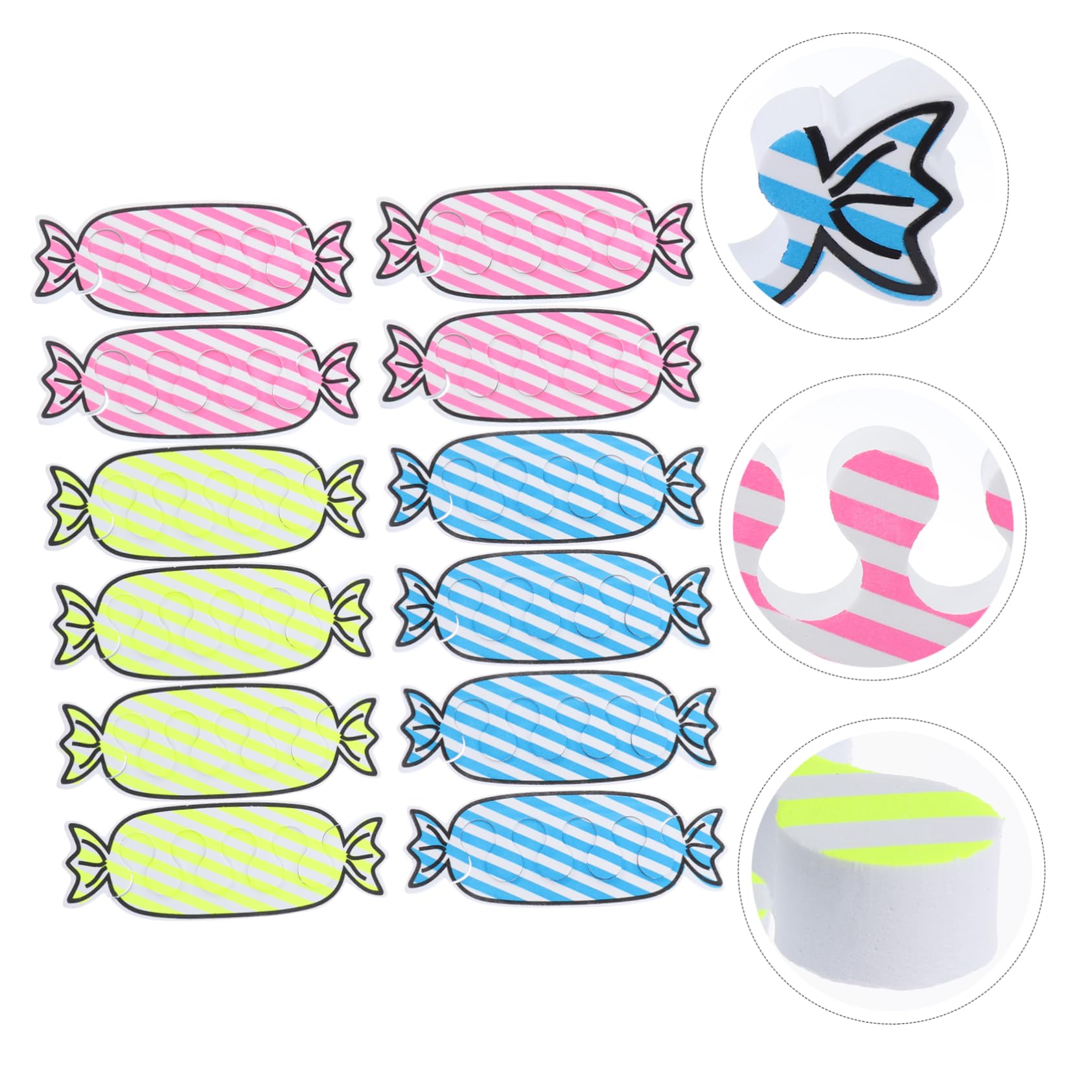 PartyKindom 24Pcs Candy Shape Toe Separators Gel Toe Spacers for Nail Art and Salon Use Comfortable Toe Cushioning Toe Straightening Alleviates and Malformation