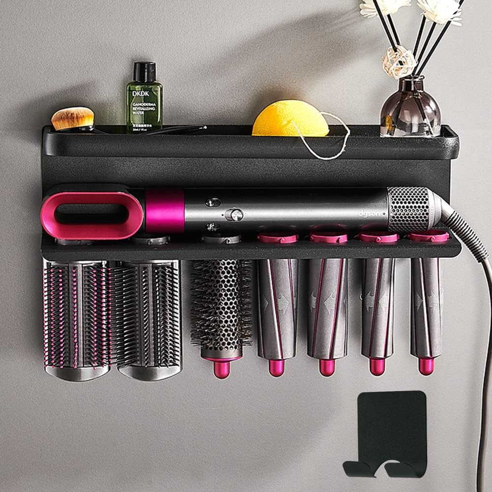 Amazon.com: Lumclaw Wall mounted Dryer Hair Curler Storage Rack ...