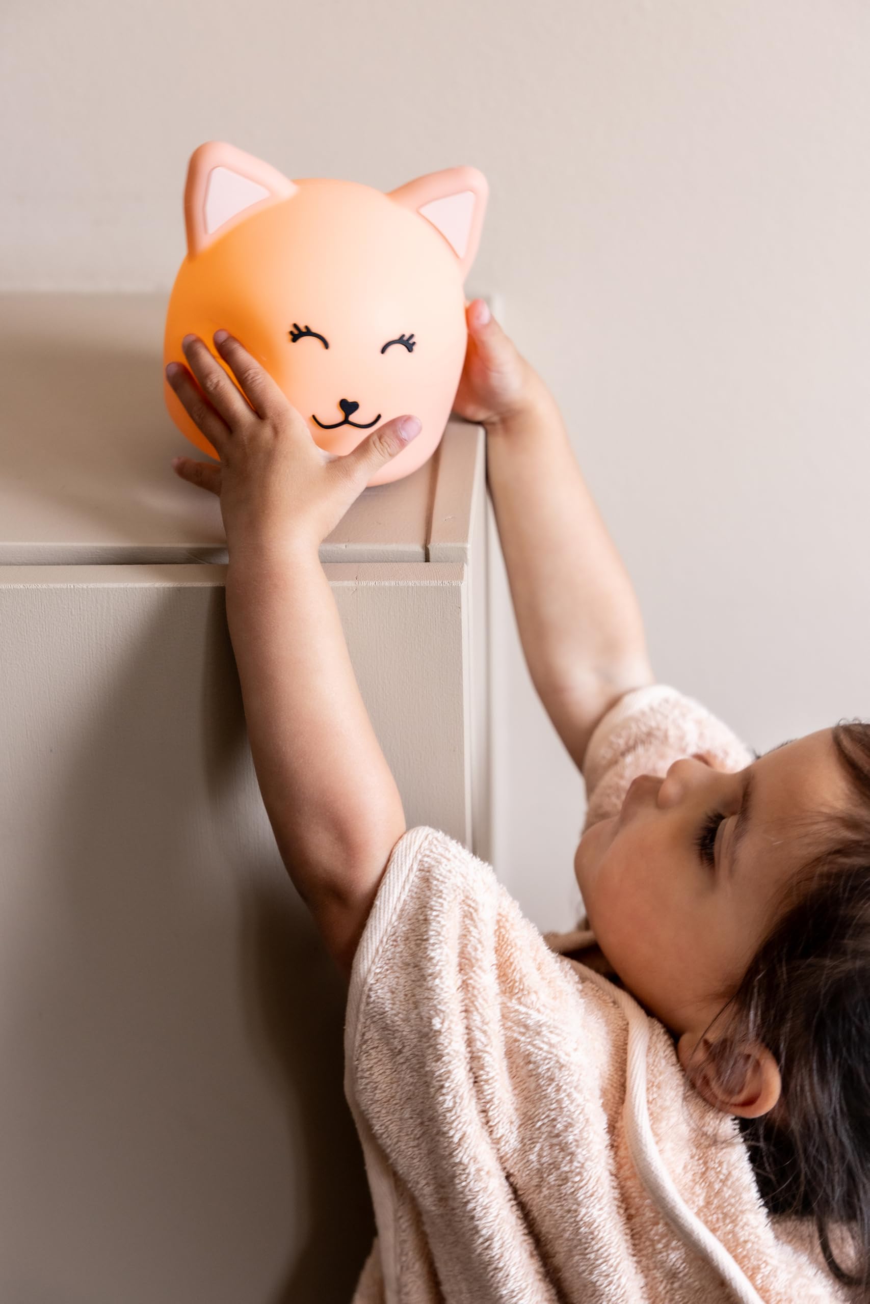 Trixie Silikon Nachtlicht für Kinder, Tier Lampe für Jungen und Mädchen | Dimmbare LED Nachttisch Leuchte für Jungs Mädels, kabelloses Kleinkind Schlafzimmer Akku Nachtlampe, Tierlampe weich mit USB