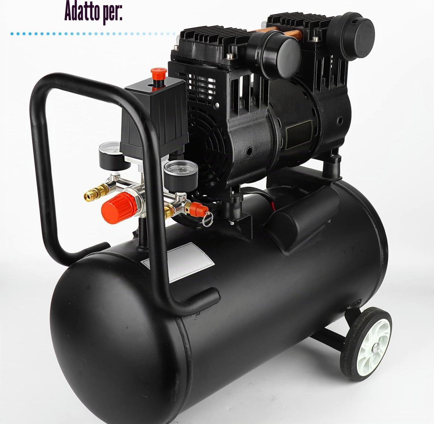 Compressore D'aria Pressostato Valvola di Controllo 90-120 PSI con Regolatori Doppi Calibri, Max Tensione 230V