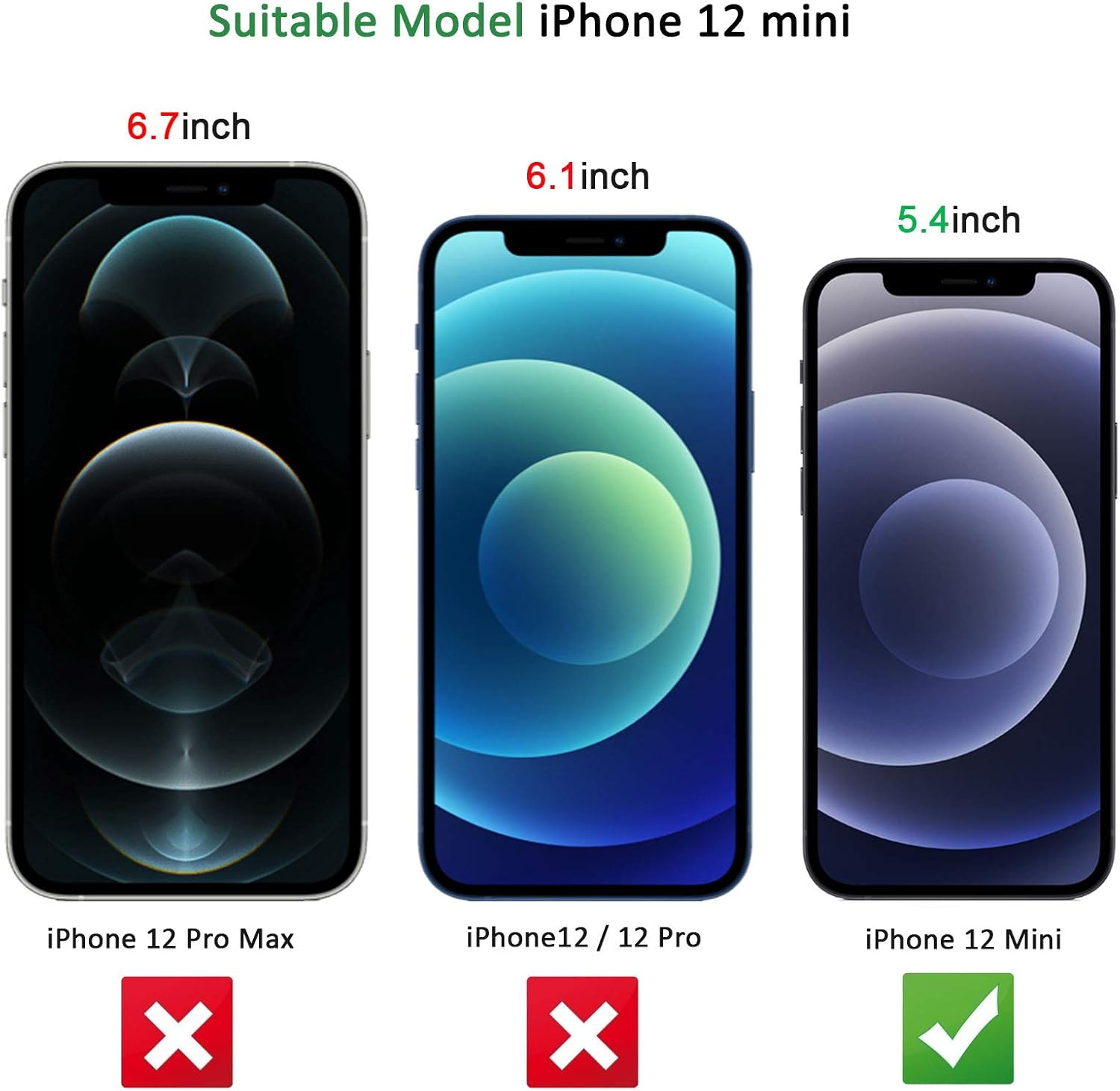 NEW'C 3 Pack Designed for iPhone 12 Mini Screen Protector (5.4"), Enhanced Tempered Glass Protection - Image 5