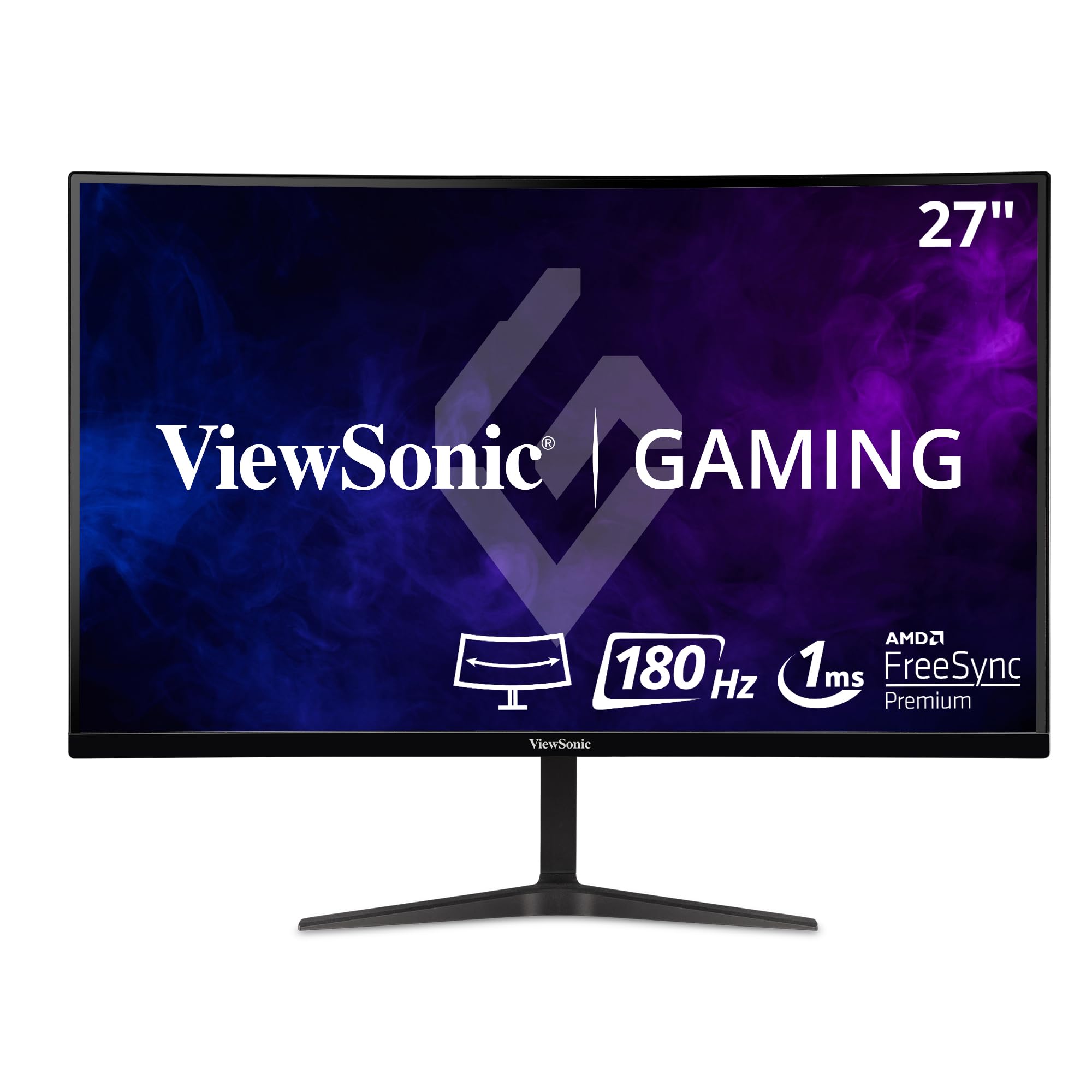 ViewSonic VX2718-PC-MHD 27 Inch Curved 1080p 1ms 180Hz Gaming Monitor with FreeSync, HDMI and Display Port (Renewed)