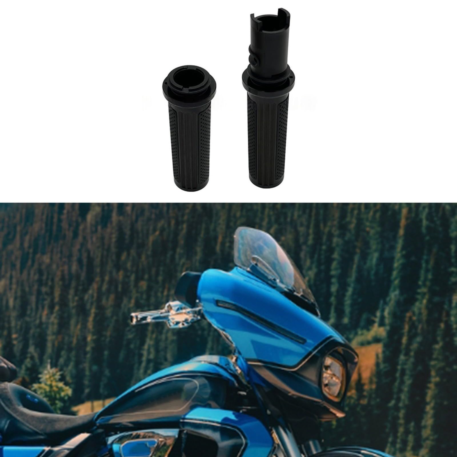 Per Touring CVO 121 per Road Glide per Street Glide 117 Manopole Manubrio Gomma Con Inserti In Alluminio Antiscivolo Controlli Personalizzati Per Tutte Le Stagioni Equitazione