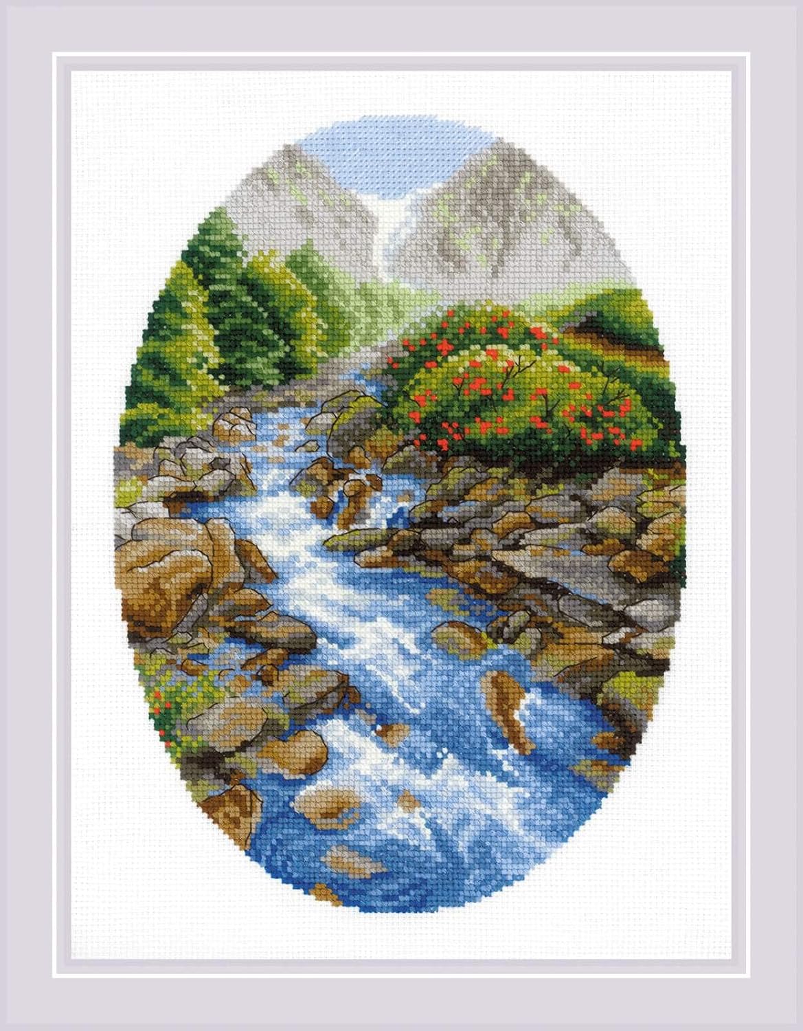 Riolis Counted Cross Stitch Upstream, Multicolor