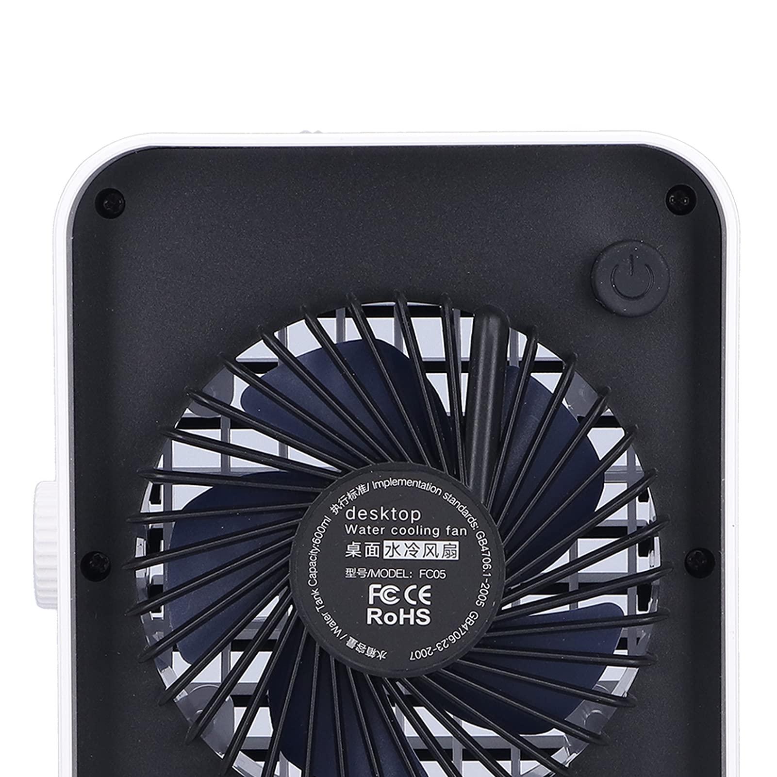 Aire Acondicionado Portátil Enfriador Evaporativo Ventilador de Refrigeración Alimentado por USB 3 Velocidades 600 Ml Tanque de Agua Humidificador Ventilador Pulverización Luz