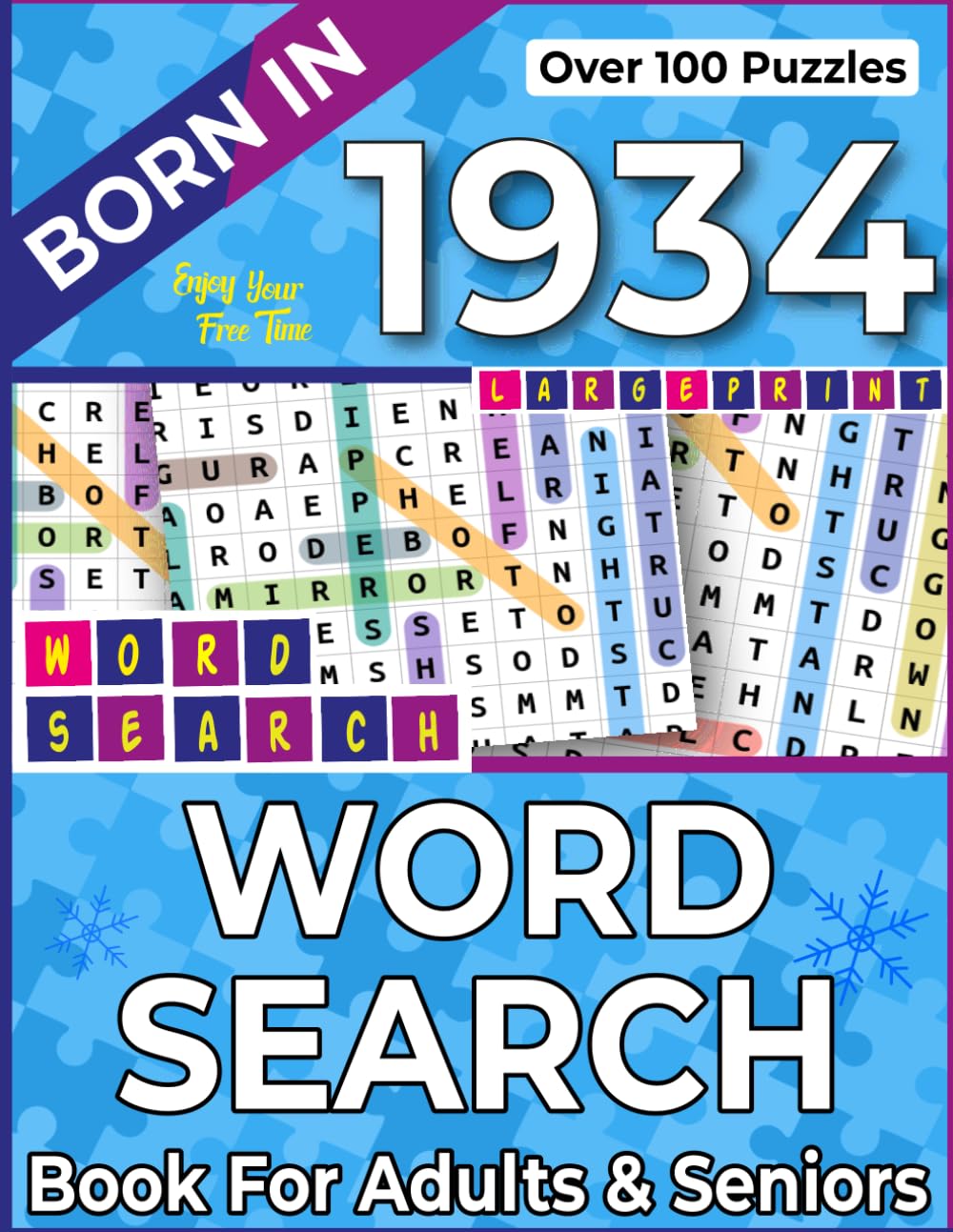 Born In 1934: Word Search Book For Adults & Seniors: A Fun and Relaxing Word Search Puzzle Book to Celebrate the Year You Were Born