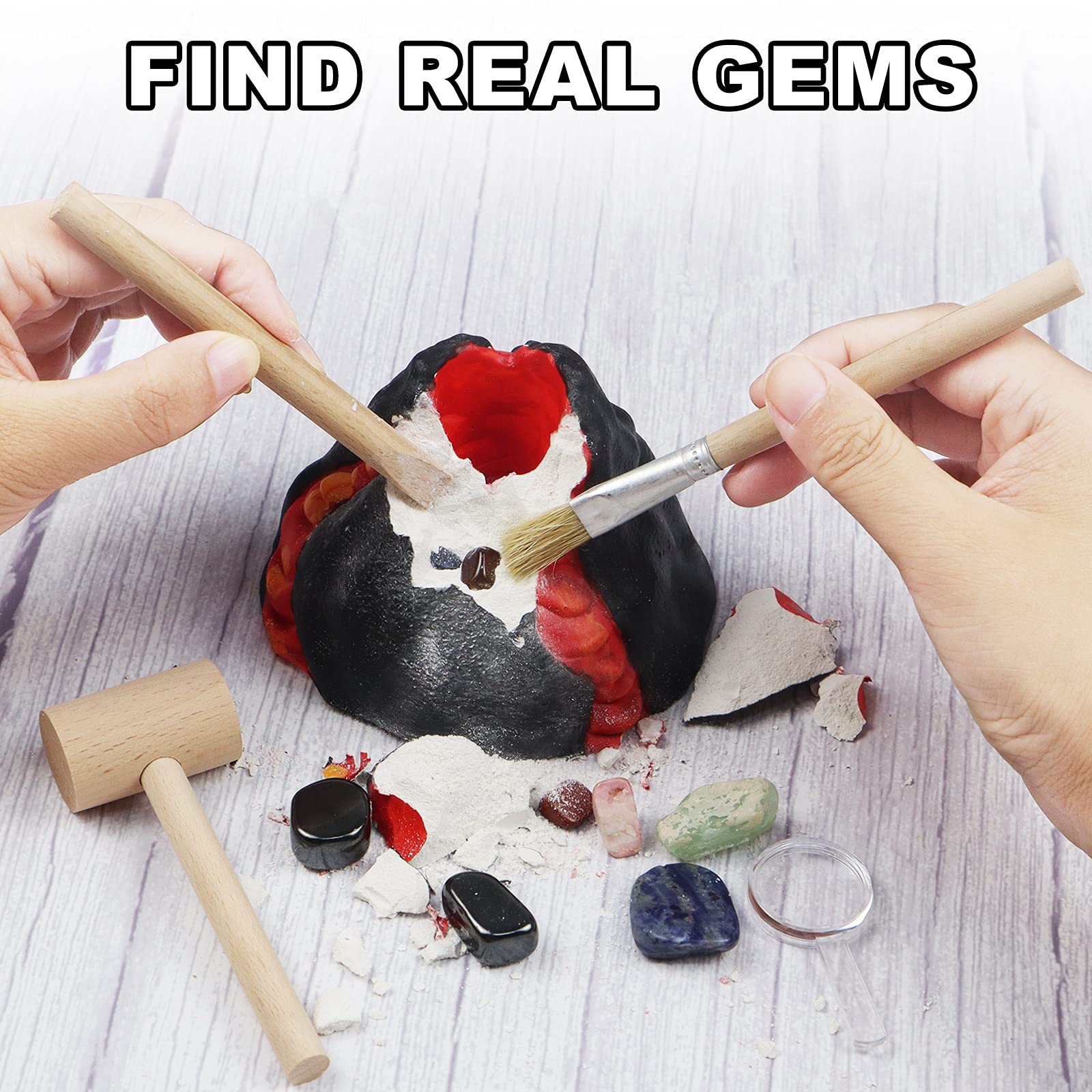 mega gemstone dig kit dig up 15 real gemstones rocks