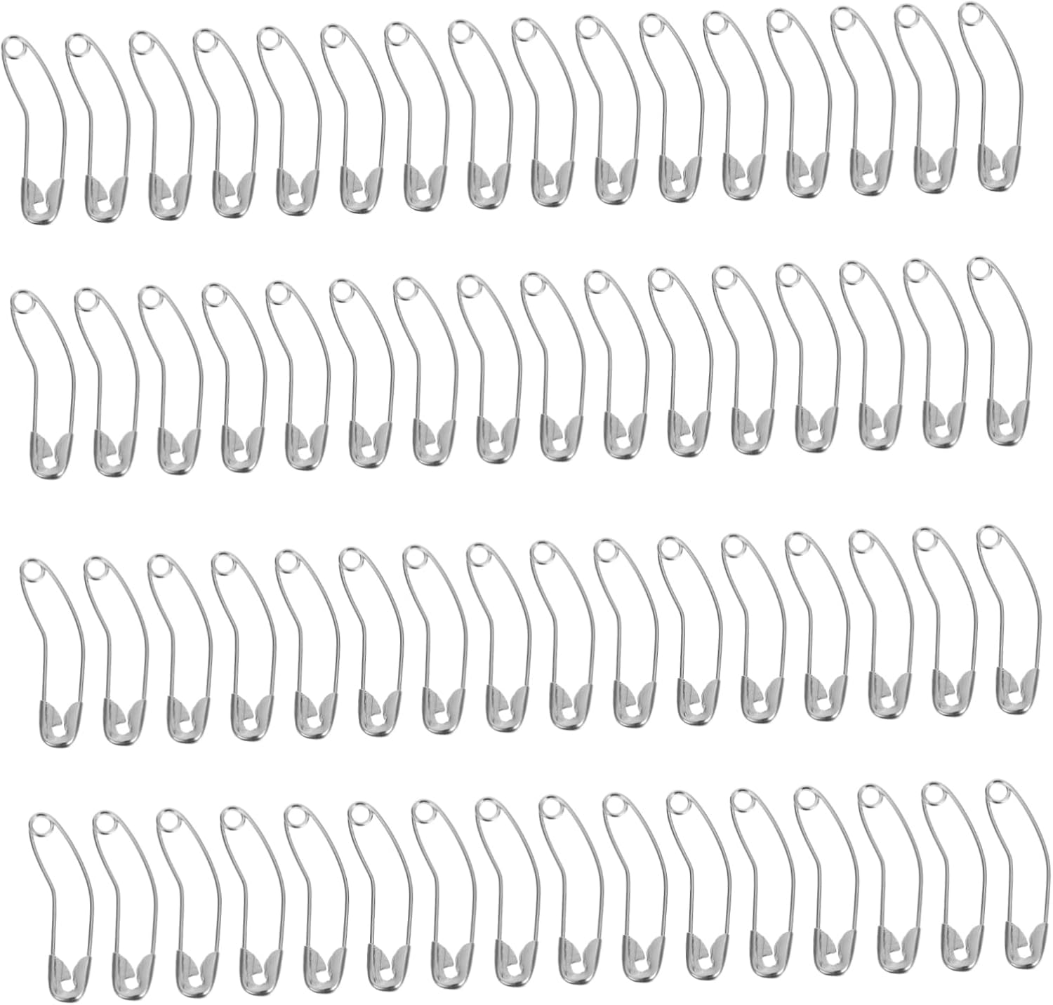 100pcs Nickel Plated Bent Safety Pins for Quilting Sewing and Crafting Curved Basting Pins for Multi-Layer Projects for DIY and Knitting