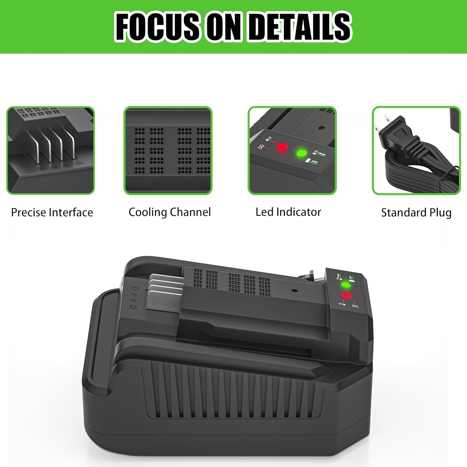 2026 New Upgraded 56V 4A Rapid Charger Replacement for EGO 56V Battery Charger CH2100 CH3200 CH5500,Compatible with EGO 56V Battery BA2800 BA1400 BA4200 BA5600