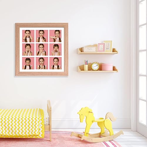 Vista 139 de YK Artwood Impresiones en lienzo personalizadas con tus fotos, marco de collage de 9 fotos, marco personalizado de 16 x 16 pulgadas, marco moderno