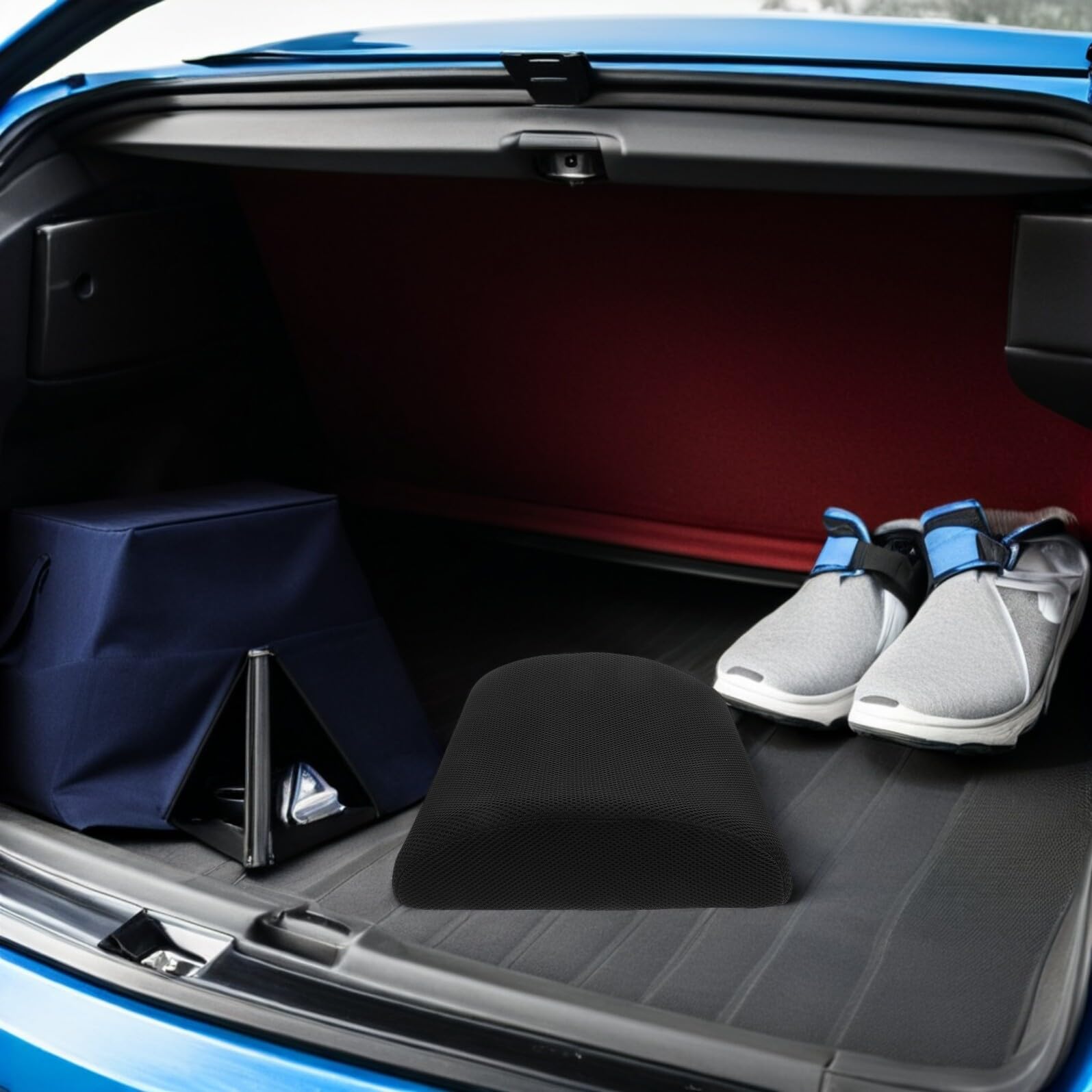 TOYANDONA Cojín Lumbar de Espuma Viscoelástica para Coche y Oficina Soporte Ergonómico Transpirable para Silla Sofá y Viaje Almohadilla Ligera y Portátil para Aliviar Fatiga Lumbar