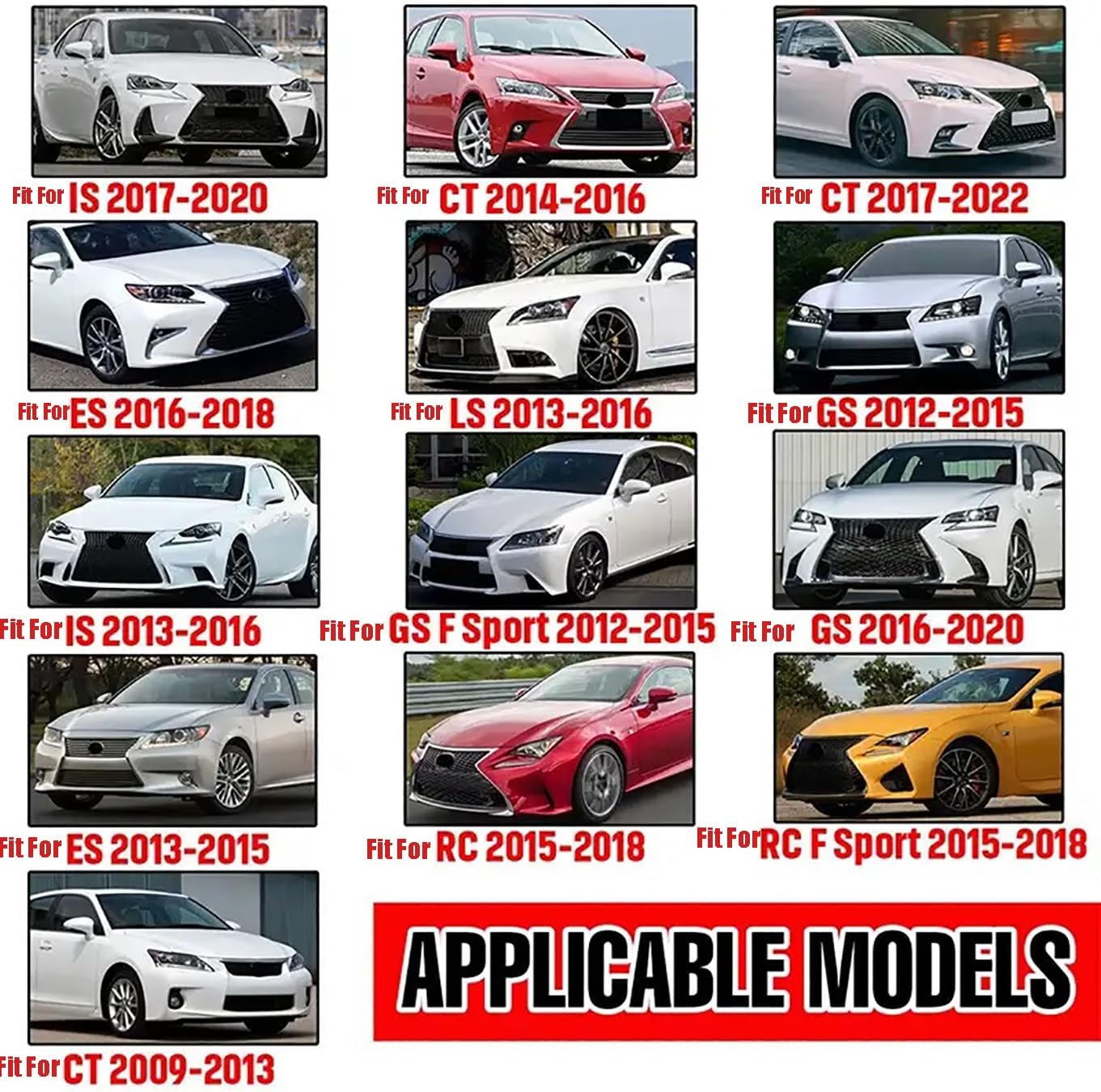 Right Left Side Direct Rearview Mirror Cap Cover Adhesive Compatible with Lexus is ES GS LS CT RC F-Sport IS200 IS250 IS300 IS350 2014-2020 （1 Pair） (Black 1 Pair)