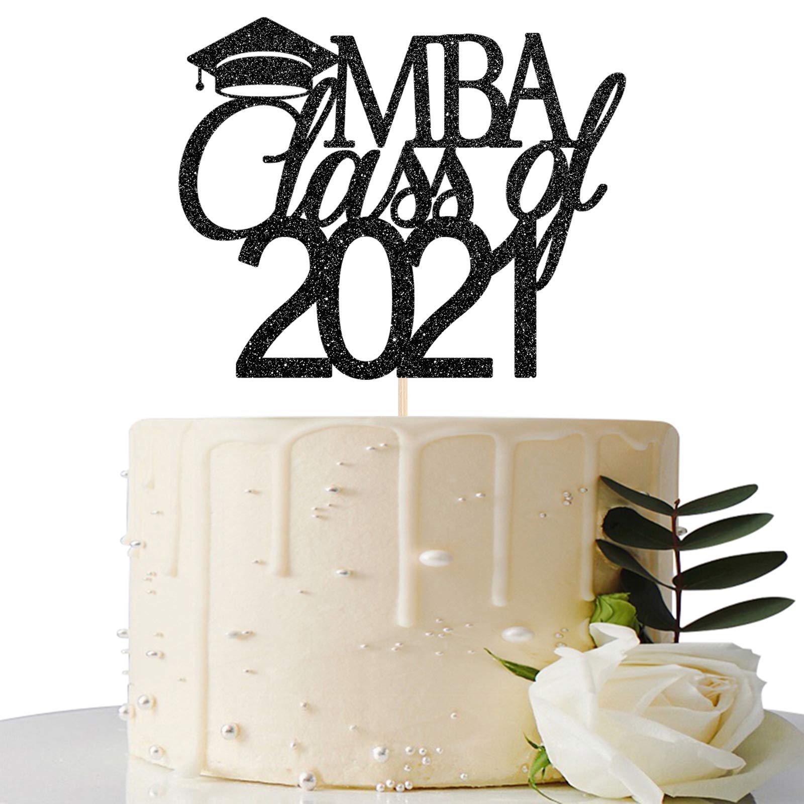 Buy Black Glitter MBA Class of 2022 Cake Topper MBA Grad Cake Topper