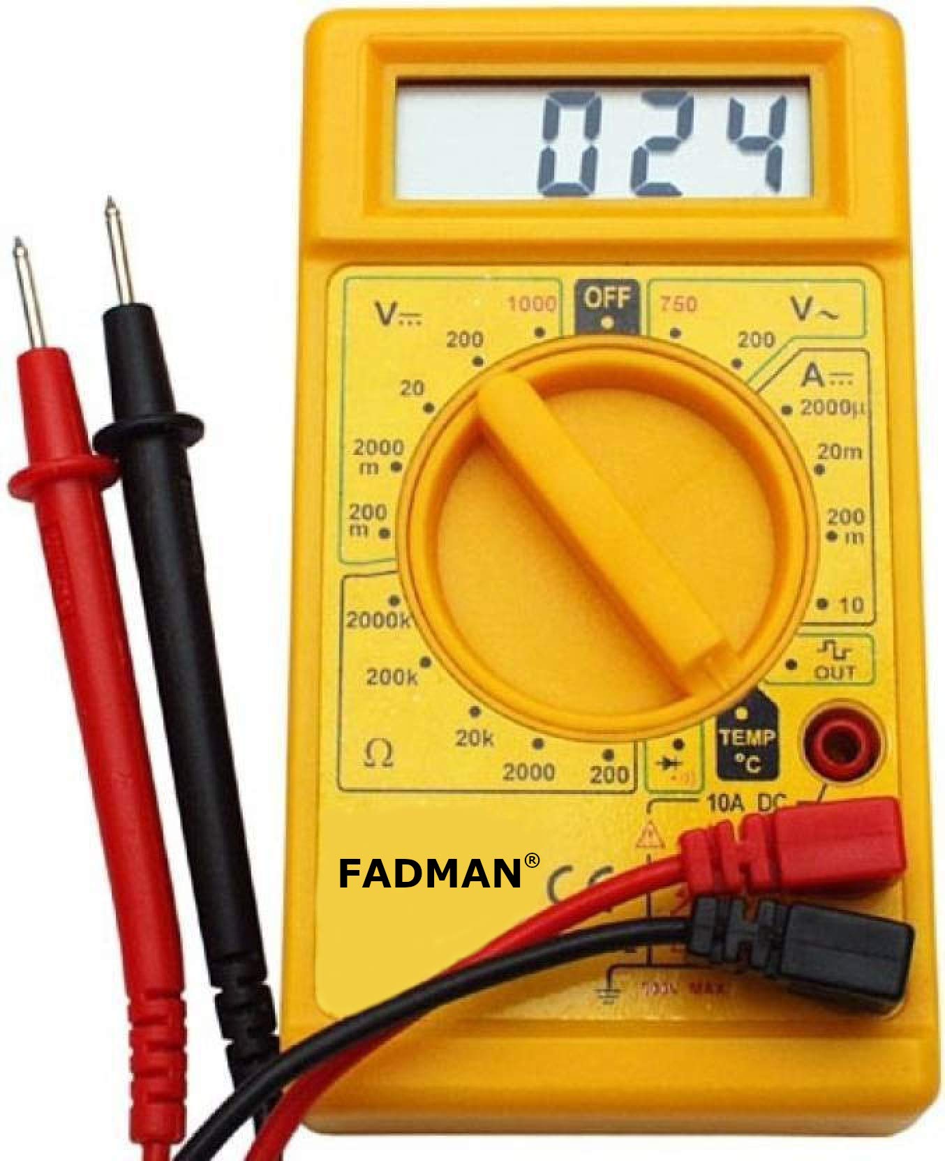 FADMAN FD-4 DIGITAL MULTIMETER YELLOW