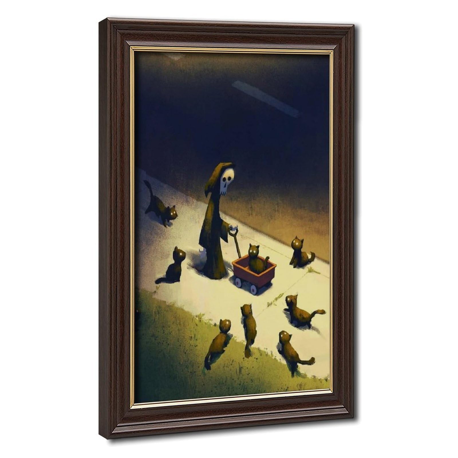 Bareronor Ghosts And Cats Funny (10) Canvas Poster Bedroom Decor Landscape Office Room Decor Gift 24" L X 36" W